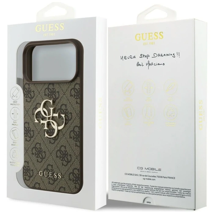 Guess 4G Big Logo Apple iPhone 18 Pro Max / 17 Pro Max brown