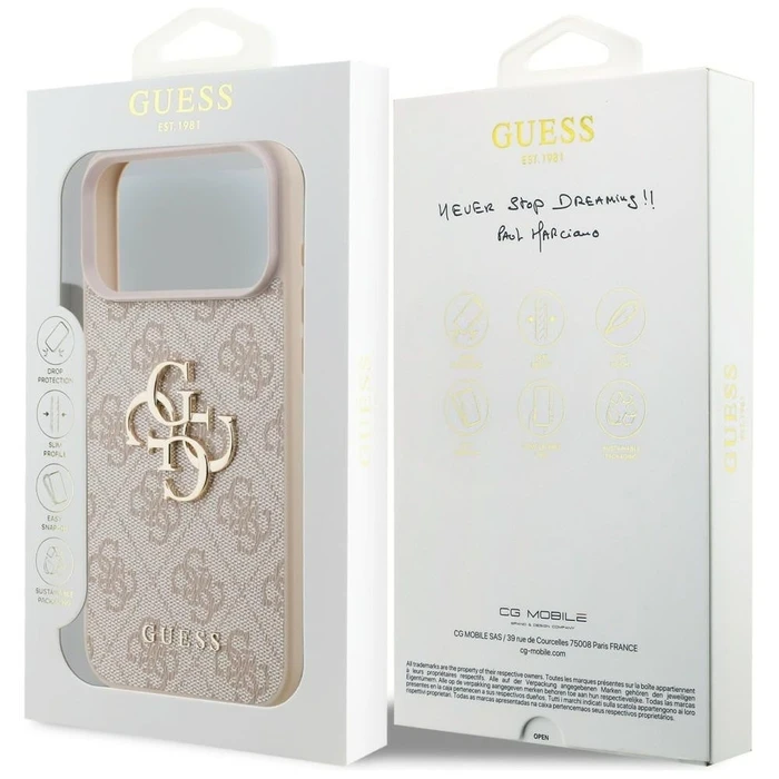 Guess 4G Big Logo Apple iPhone 18 Pro Max / 17 Pro Max pink
