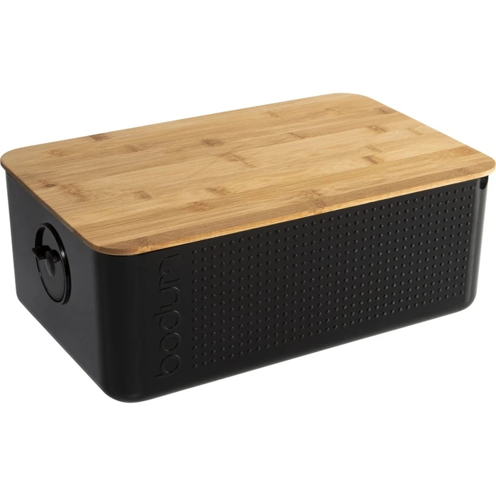 Bodum Metal Bread Box with Lid Black 37x24x14 cm (11555-01)