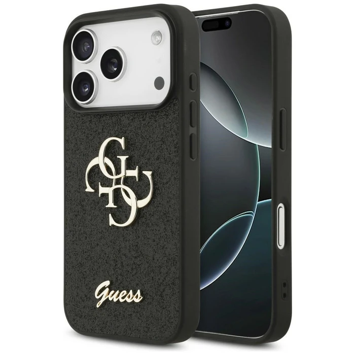 Guess Fixed Glitter Big 4G Apple iPhone 18 Pro / 17 Pro black