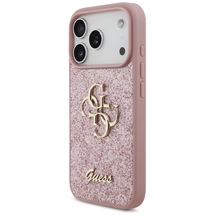 Guess Fixed Glitter Big 4G Apple iPhone 18 Pro / 17 Pro pink
