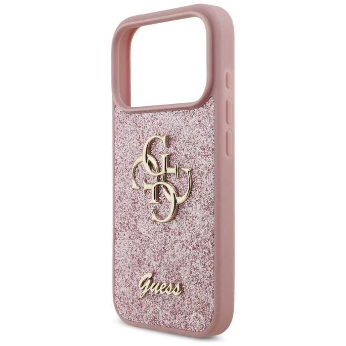 Guess Fixed Glitter Big 4G Apple iPhone 18 Pro / 17 Pro pink