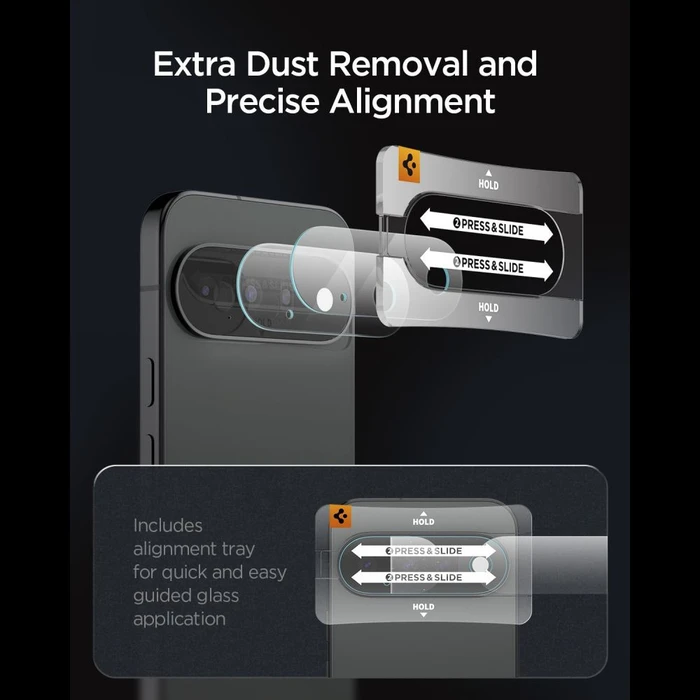 Spigen Optik Pro Glas.tr Ez Fit Camera Protector Google Pixel 11 Clear [2 PACK]