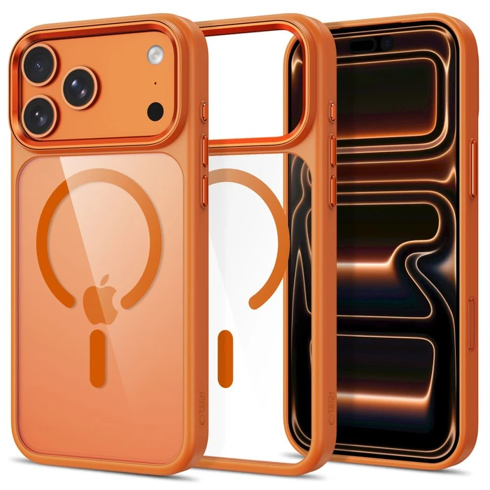 Tech-Protect Magmat MagSafe CC Apple iPhone 17 Pro Max / 18 Pro Max Cosmic Orange / clear