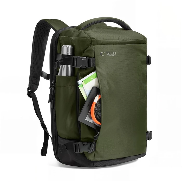 Tech-Protect Defender S70 Ryanair & Wizzair Travel Laptop Cabin Backpack 24L 40x30x20 Military Green