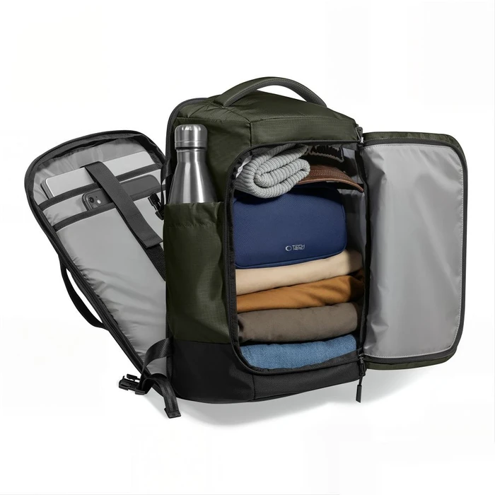 Tech-Protect Defender S70 Ryanair & Wizzair Travel Laptop Cabin Backpack 24L 40x30x20 Military Green