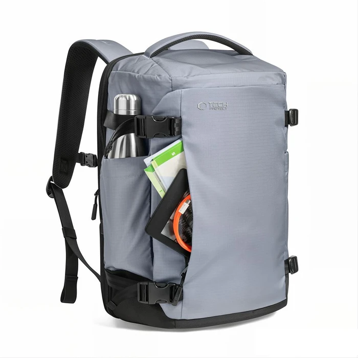 Tech-Protect Defender S70 Ryanair & Wizzair Travel Laptop Cabin Backpack 24L 40x30x20 Urban Grey
