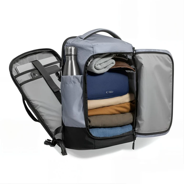 Tech-Protect Defender S70 Ryanair & Wizzair Travel Laptop Cabin Backpack 24L 40x30x20 Urban Grey