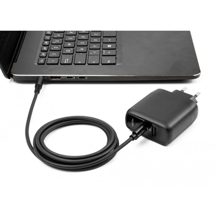Καλώδιο Τροφοδοσίας Delock 87972, USB-C σε HP 7.4x5.0mm, 1.5m, μαύρο