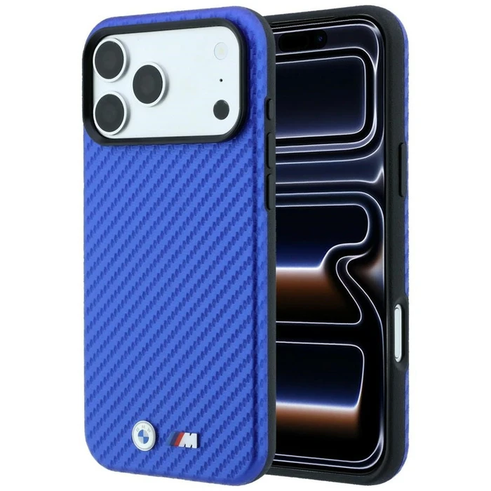 BMW M Carbon Metal Logo MagSafe Apple iPhone 18 Pro / 17 Pro blue