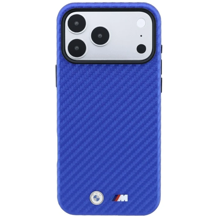 BMW M Carbon Metal Logo MagSafe Apple iPhone 18 Pro / 17 Pro blue