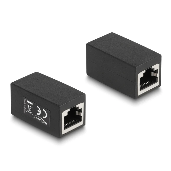 Σύνδεσμος Δικτύου Delock RJ45 88003, θηλυκό σε θηλυκό, Cat.6, μαύρος