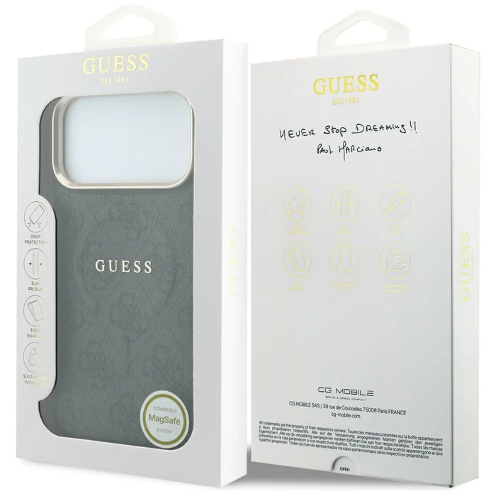 Guess Embossed 4G Classic MagSafe Apple iPhone 18 Pro / 17 Pro black