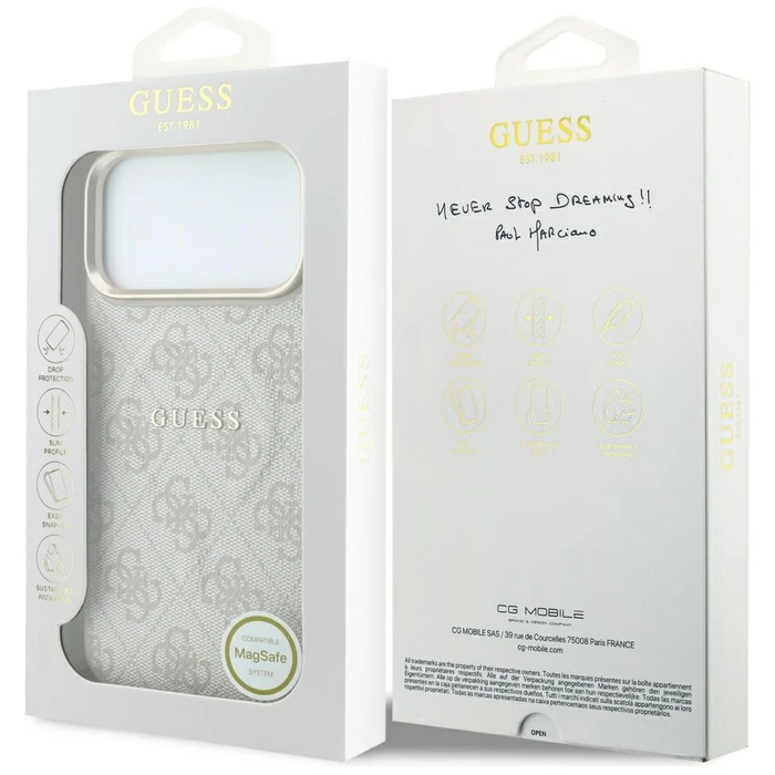 Guess Embossed 4G Classic MagSafe Apple iPhone 18 Pro / 17 Pro pink
