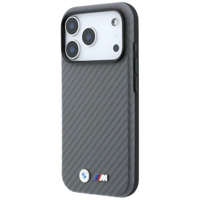 BMW M Carbon Metal Logo MagSafe Apple iPhone 18 Pro Max / 17 Pro Max grey