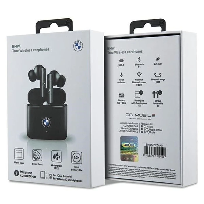 Bluetooth Handsfree BMW Tws Bmwses20amk Black