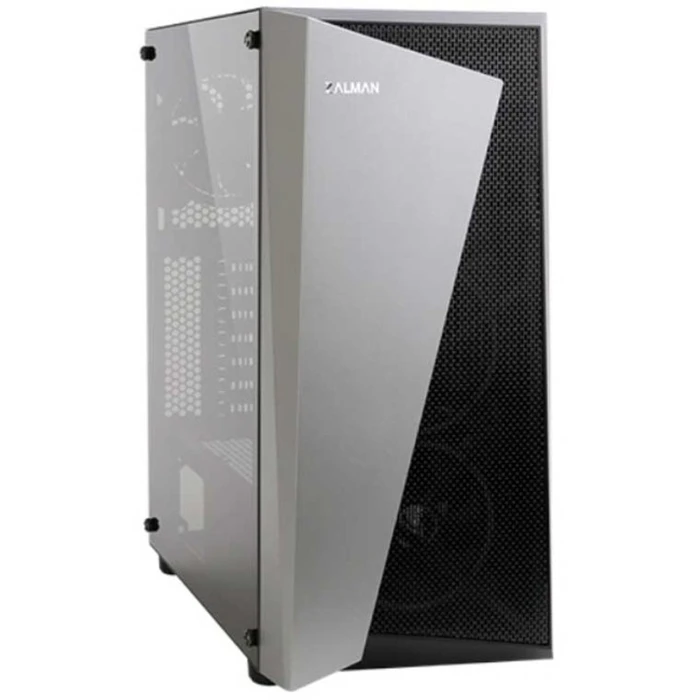 Zalman S4 Plus Gaming Midi Tower - Κουτί Υπολογιστή Midi Tower με Πλαϊνό Παράθυρο, Μαύρο