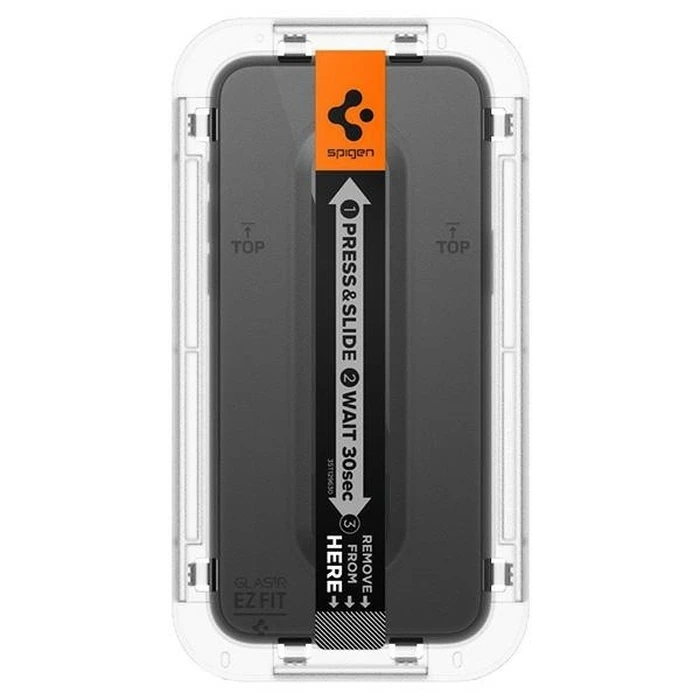 Spigen GLAS.tR EZ Fit Tempered Glass για iPhone 15 Pro 6.1" - Σετ 2 τεμαχίων, μαύρο πλαίσιο (AGL06893)