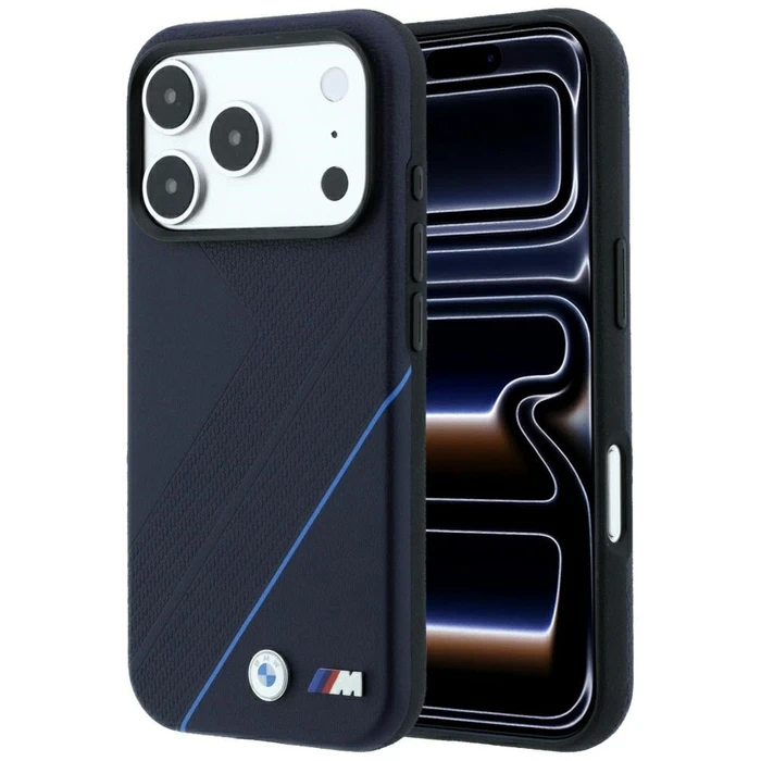 BMW M Tire Track Blue Line MagSafe Apple iPhone 18 Pro Max / 17 Pro Max navy blue