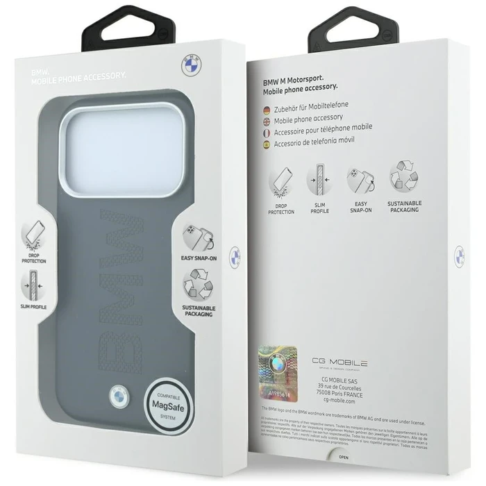 BMW Sign Centered Deboss MagSafe Apple iPhone 18 Pro / 17 Pro grey