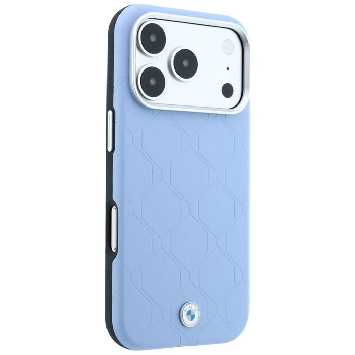 BMW Sign Deboss Quilted Metal Logo MagSafe Apple iPhone 18 Pro / 17 Pro blue