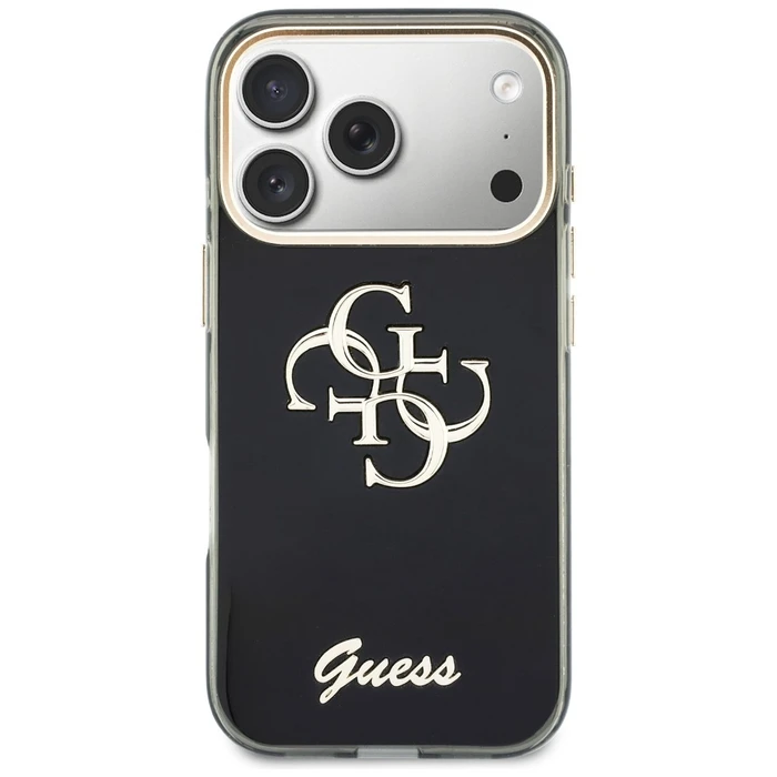 Guess IML 4G Script Metal Apple iPhone 18 Pro / 17 Pro black