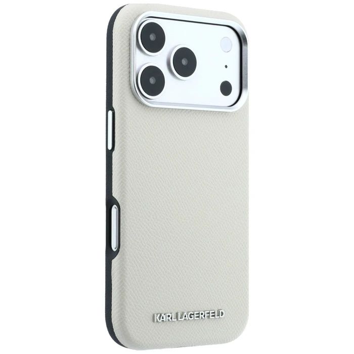 Karl Lagerfeld Grained Elongated Logo MagSafe Apple iPhone 18 Pro / 17 Pro beige