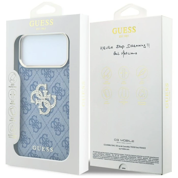 Guess 4G & Big Strass Logo Apple iPhone 18 Pro / 17 Pro blue