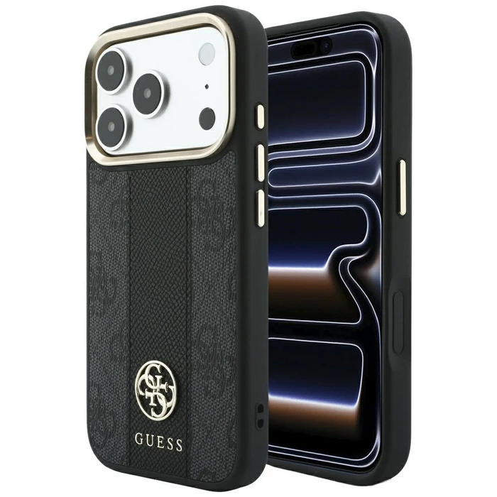Guess 4G with Stripe Round and Classic Logos MagSafe Apple iPhone 18 Pro / 17 Pro black