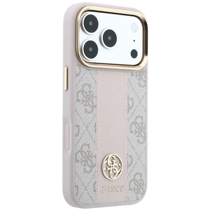 Guess 4G with Stripe Round and Classic Logos MagSafe Apple iPhone 18 Pro / 17 Pro pink