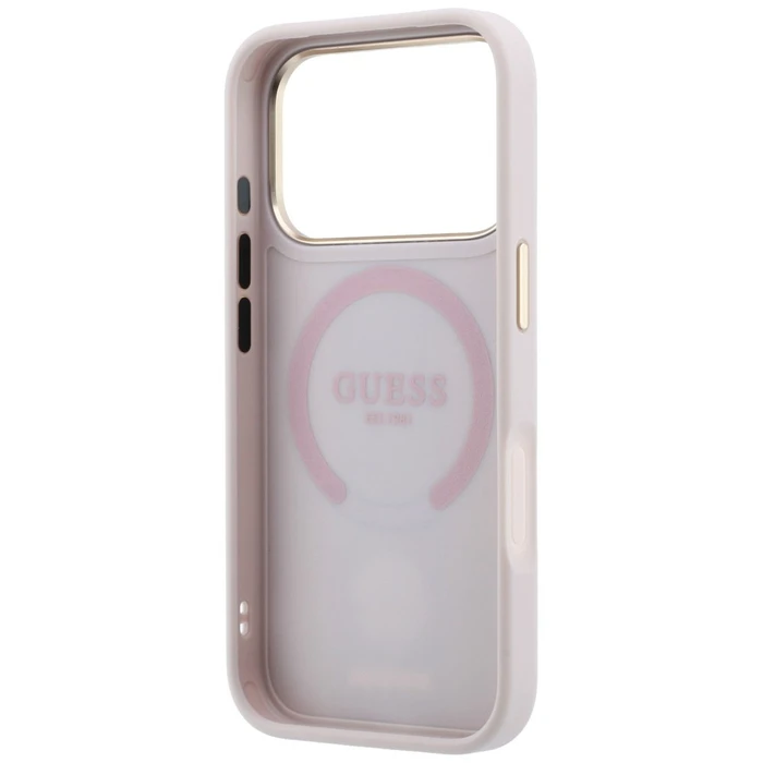Guess 4G with Stripe Round and Classic Logos MagSafe Apple iPhone 18 Pro / 17 Pro pink