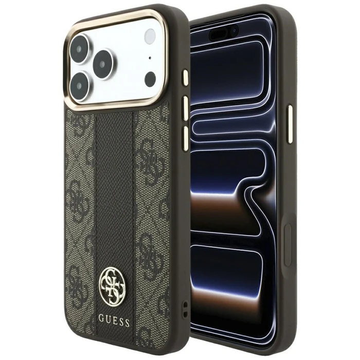 Guess 4G with Stripe Round and Classic Logos MagSafe Apple iPhone 18 Pro Max / 17 Pro Max brown