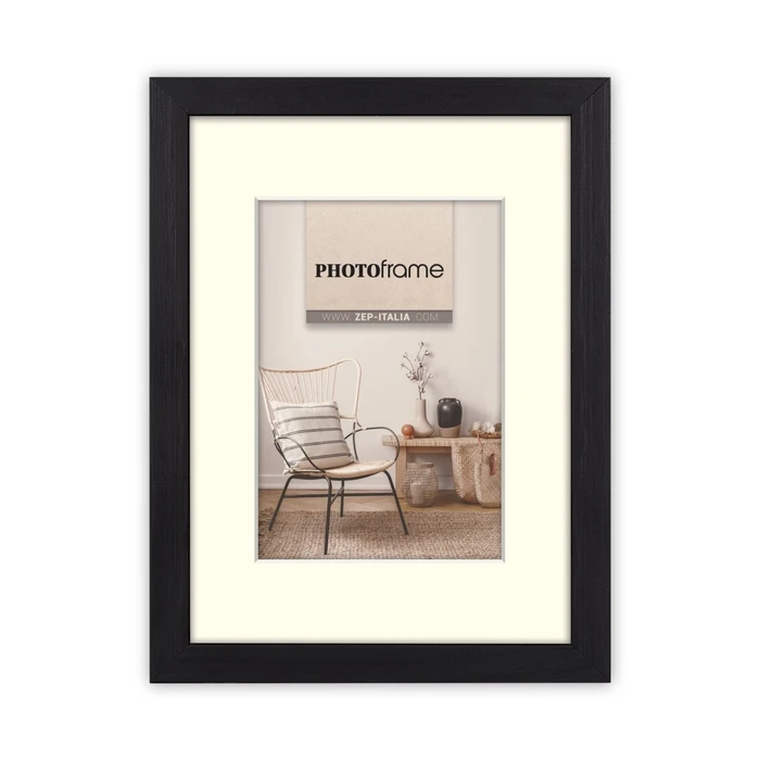ZEP Malmo Wooden Photo Frame with Black Border 10x15/15x20 (V4568B)