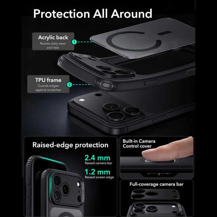 ESR Classic Hybrid MagSafe Apple iPhone 17 Pro Max / 18 Pro Max Frosted Black