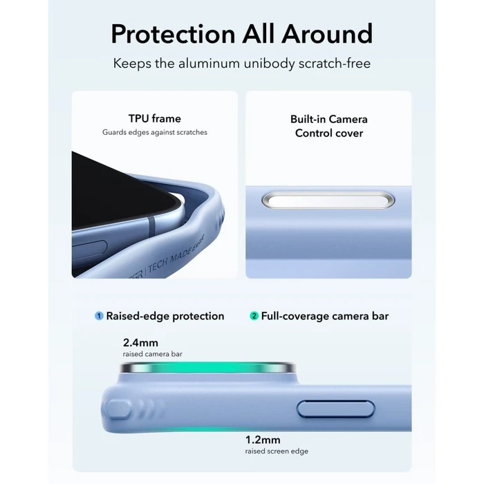 ESR Classic Hybrid Kickstand MagSafe Apple iPhone 17 Pro / 18 Pro Frosted Light Blue