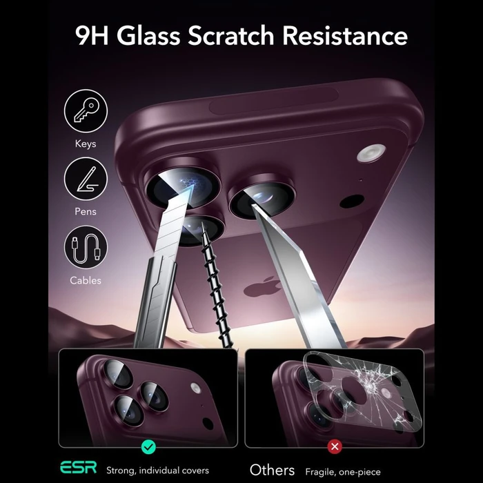 ESR Armorite Camera Protector Apple iPhone 18 Pro / 18 Pro Max Deep Burgundy