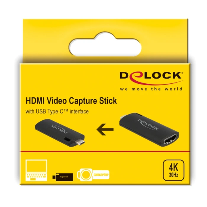 Αντάπτορας USB Delock Type-C σε HDMI 88309, 4K/30Hz, μαύρος