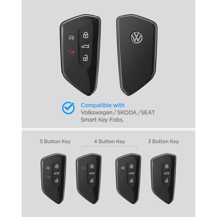 Spigen VK100 Volkswagen / Skoda / Seat Key Fob Case Black