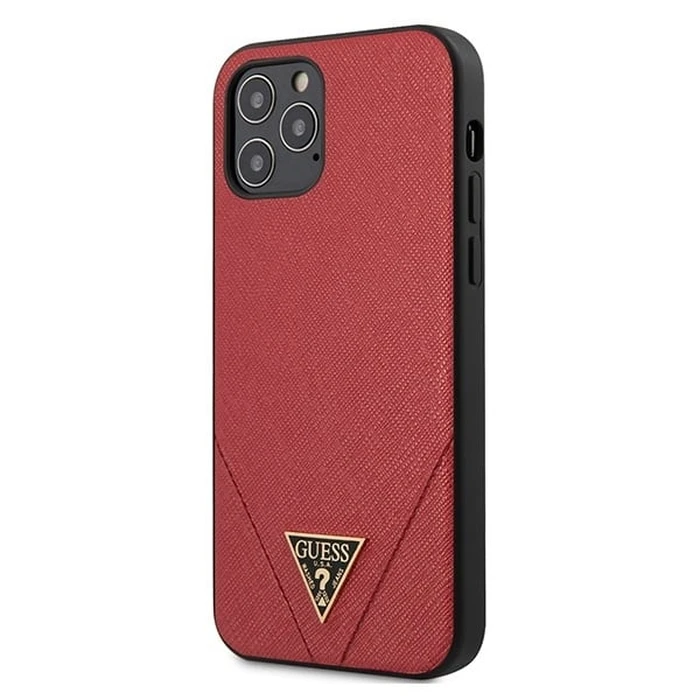Guess GUHCP12LVSATMLRE Apple iPhone 12 Pro Max red hardcase Saffiano