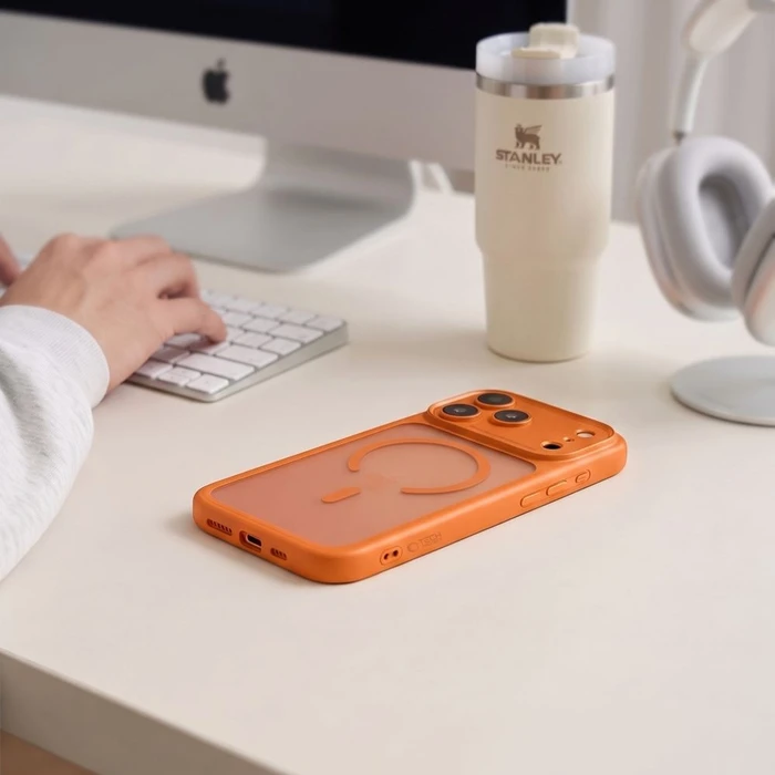 Tech-Protect MagPeak MagSafe CC Apple iPhone 17 Pro Max / 18 Pro Max Matte Cosmic Orange