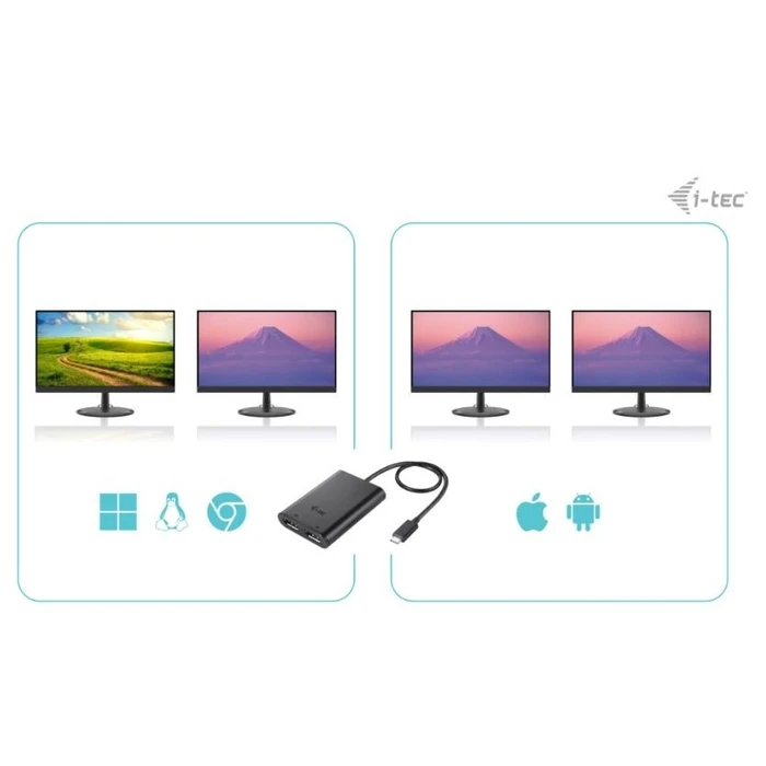 USB Hub i-tec I-Tec Usb-C Dual:4k/60h Z / Single:8k/30hz Dp