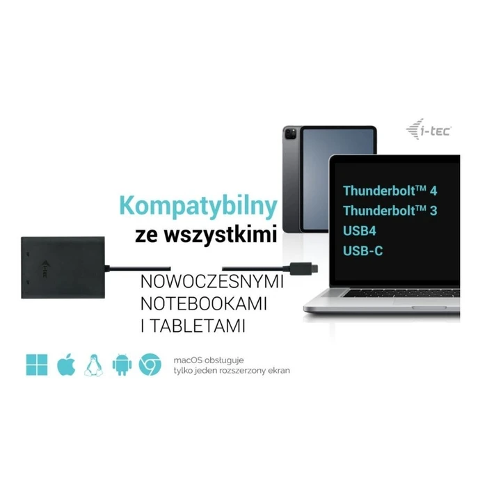 USB Hub i-tec I-Tec Usb-C Dual:4k/60h Z / Single:8k/30hz Dp