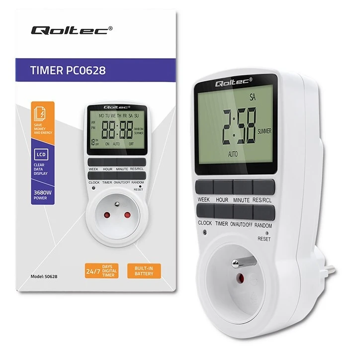Χρονοδιακόπτης Ράγας Qoltec Electronic timer PC0628 with LCD