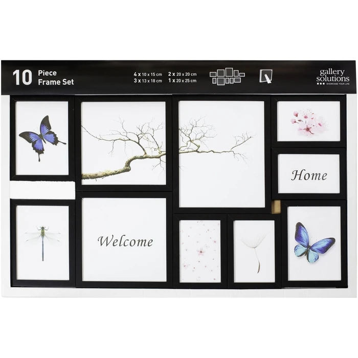 Nielsen 10-Photo Wall Frame Plastic Black Frame 8999176