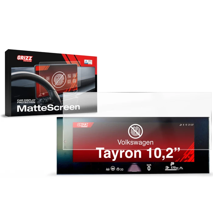 Matte GrizzGlass CarDisplay Protection Volkswagen Tayron 10,2" (2024-2026)