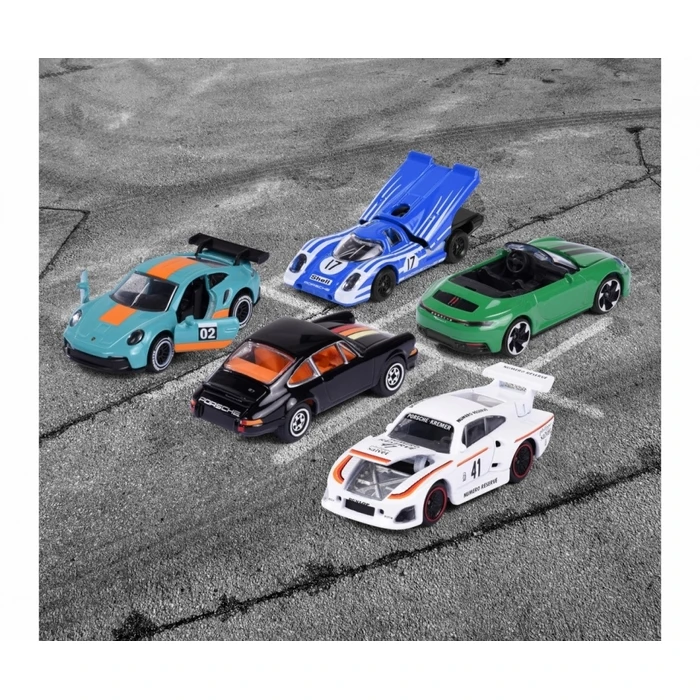 Majorette Vehicles Porsche, 5-Pack