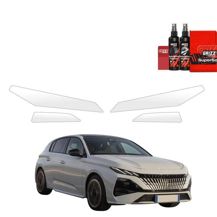GrizzGlass BodyShield Lamp Protective Film Peugeot 308 GT Hatchback (2026) [4in1]
