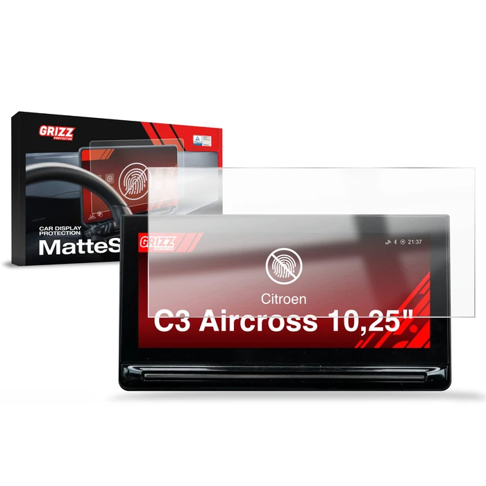 Matte GrizzGlass CarDisplay Protection Citroen C3 Aircross 10,25" (2025-2026)