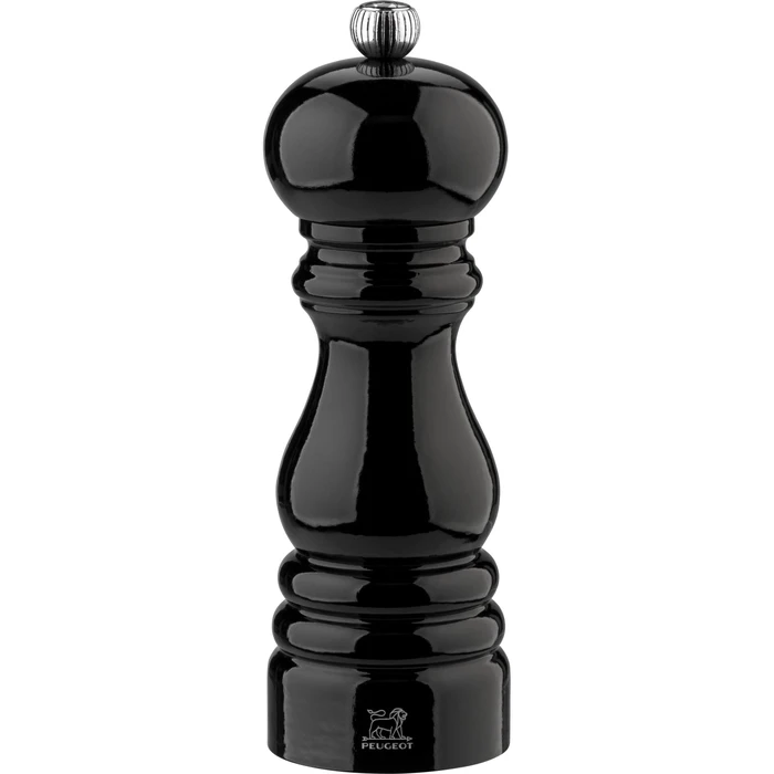 Peugeot Paris Manual Pepper Mill Beech Wood Black Lacquered 18 cm