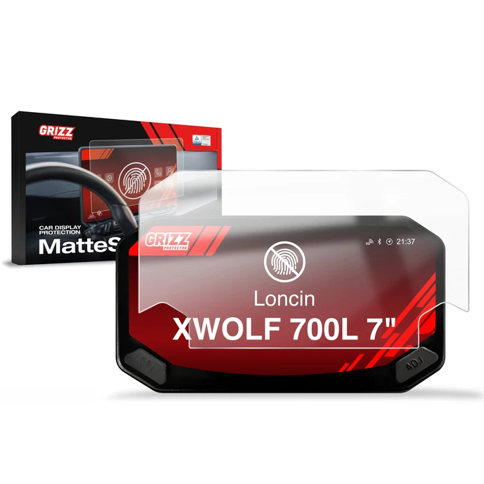 Matte GrizzGlass CarDisplay Protection Loncin XWOLF 700L 5" (2025-2026)